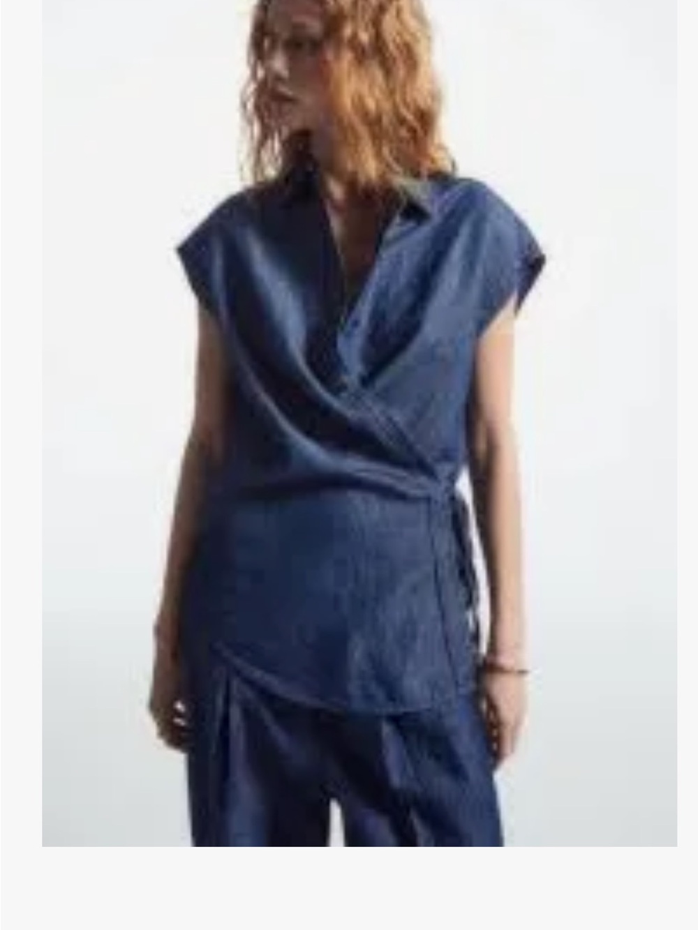 COS Denim Wrap-Style SS Shirt